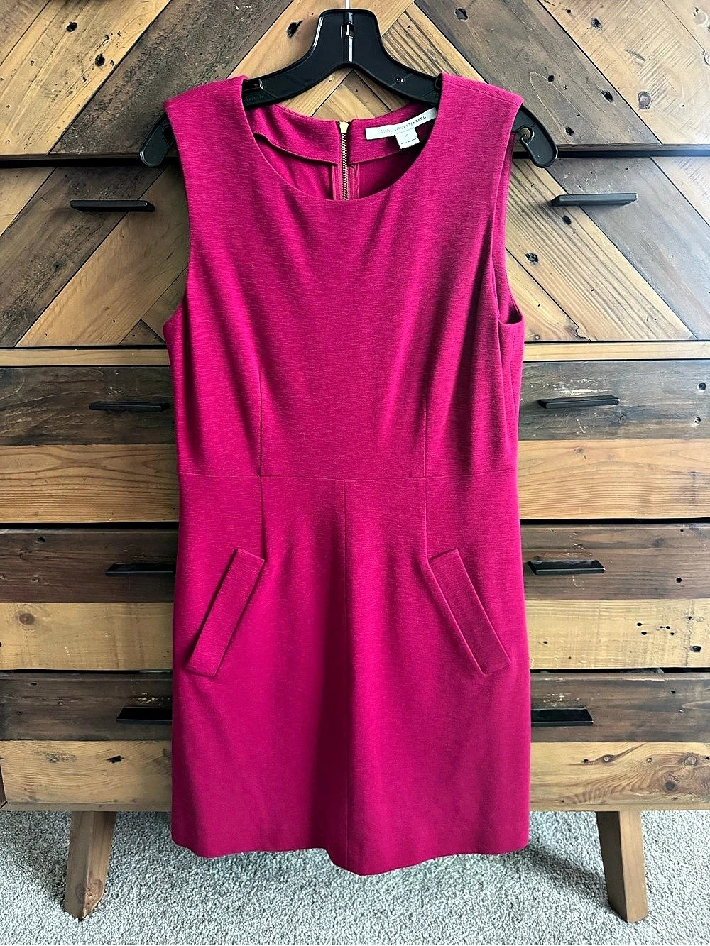 Diane von Furstenberg Capreena Mini Dress Pink Size 10 Like New